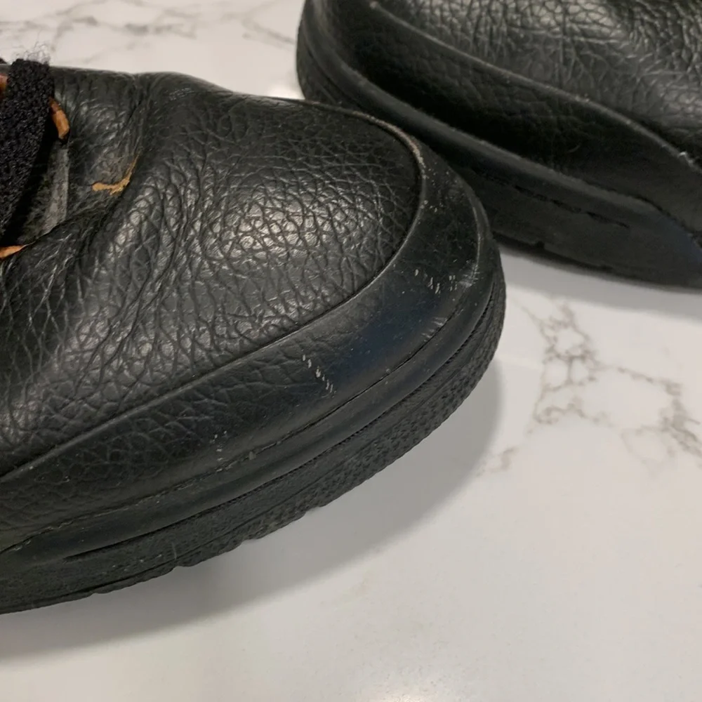 Men's Black Leather Athletic Sneakers - Casual Comfort